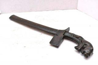 Vintage Antique Keris Kris Dagger Sword Knife 18 " Java Madura Lion Head Weapon