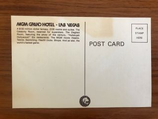 Vintage Postcard MGM GRAND HOTEL LAS VEGAS 2