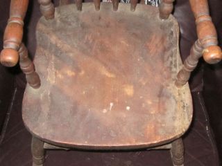 Antique Solid Wood Rocking Chair/90 Years Old/original Finish/needs Total Rehab
