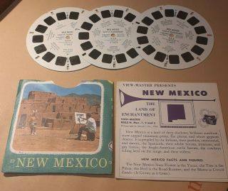 Vintage Usa Viewmaster 1957 Mexico 3 Reels & Booklet