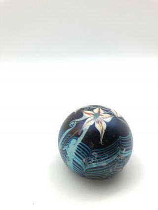 Vintage Orient & Flume Signed Dated 1978 Art Glass Paperweight