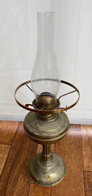 Lovely Vintage Brass Duplex Burner Oil Lamp