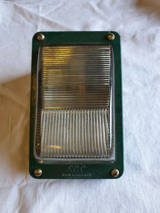 Vintage Industrial G.  E.  C Angled Bulkhead Light