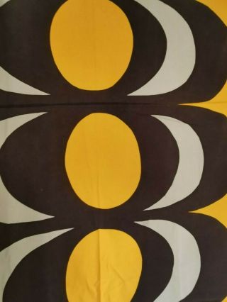 Vtg Marimekko Kaivo Rare Duvet Cover Pillow Case Bedding Orange Brown Retro