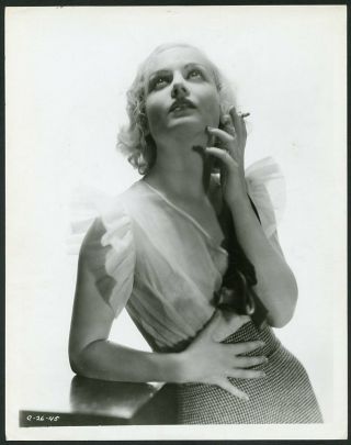 Carole Lombard In Stylish Portrait Vintage 1932 Photo By Mack Elliott