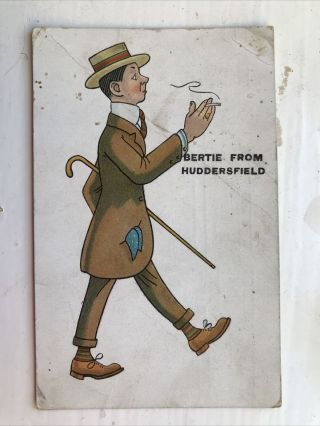 Vintage Postcard,  Bertie From Huddersfield,  1911