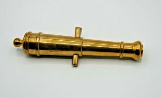 Vintage 7.  75 Inch Brass Cannon - Rare ? Weighs Over 2 Pounds -