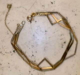Designer Giovanni Balestra Delicate Vintage 18k (750) Gold Bar & Link Bracelet 3