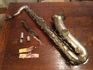 Antique Vintage Buescher True Tone Low Pitch Saxophone 1924 Serial 168804