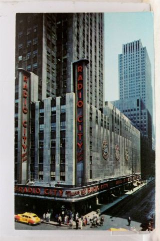 York Ny Nyc Radio City Music Hall Theater Postcard Old Vintage Card View Pc