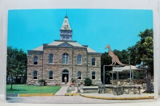 Texas Tx Glen Rose Somervell County Court House Postcard Old Vintage Card View