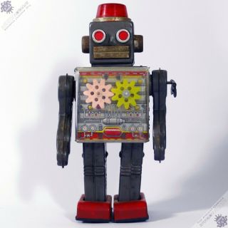 Horikawa Yonezawa Masudaya Gear Engine Robot Tin Japan Nomura Vintage Space Toy