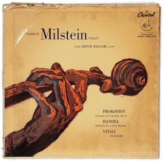 Rare Classical Nathan Milstein Prokofiev/handel/vitali Lp G,  /vg,  Capitol P8315