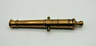 Vintage 7.  25 Inch Brass Cannon - Rare ? Royal George Sunk 1782 Raised 1810 -