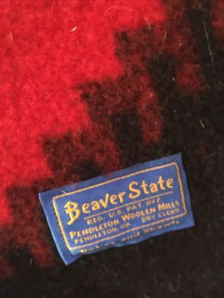 vintage pendleton beaver state Aztec Blanket 76x56 2