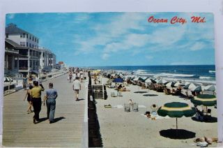 Maryland Md Ocean City Postcard Old Vintage Card View Standard Souvenir Postal