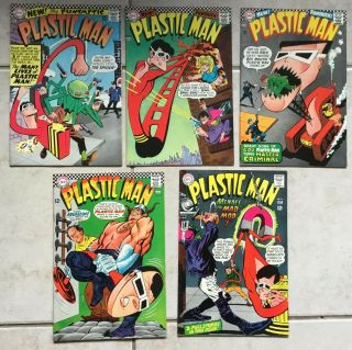 Plastic Man 2,  3,  4,  5 & 6 7.  5,  (1966)