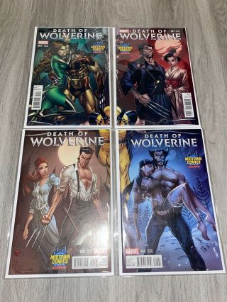 Death Of Wolverine 1 - 4 (2014) J.  Scott Campbell Midtown Exclusive Variants