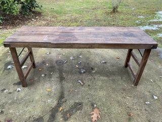 Vintage Rustic Wood Folding Table India Wedding,  Banquet,  Kitchen Dining,  Sofa,