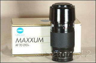 Konica Minolta Af Maxxum 70 - 210mm F/4 " Vintage Beercan " Zoom Lens - Near