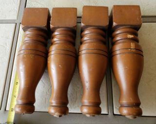 Vintage Colonial Wood Furniture Legs,  (set Of 4),  8 " Tall