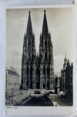 Germany Cologne Kolner Dom Cathedral Postcard Old Vintage Card View Standard Pc