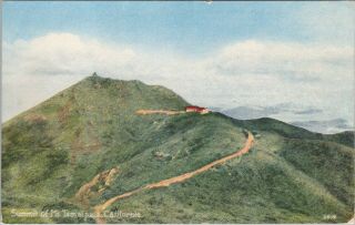 Vintage Pnc Postcard,  Summit Of Mt.  Tamalpais,  California