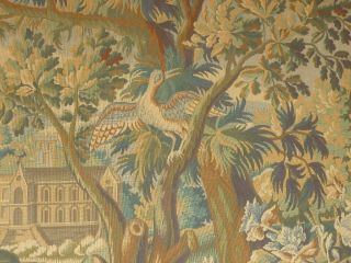 Large Vintage French Chateau Wallhanging Tapestry Verdure Wild Birds 190cmX128cm 3