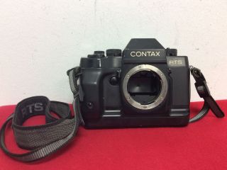 Vintage Contax Rts Iii Quartz 35mm Slr Film Camera & Film Rewind,  Strap