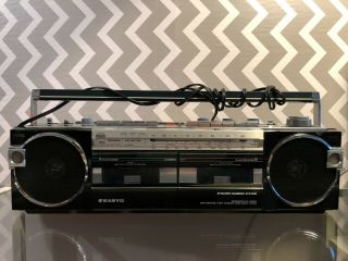 Vintage Sanyo Radio Cassette Boombox M - W15k Synchro - Dubbing M W15 K