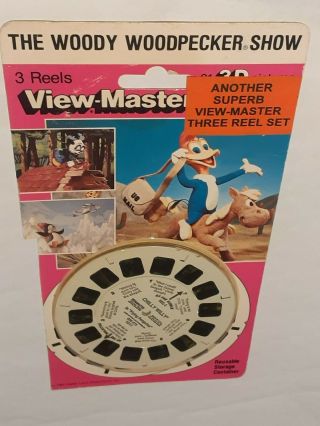 Vintage View - Master 1964 Woody Woodpecker Chilly Willy 3 Reels On Card