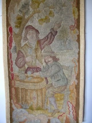 French Chateau Tapestry 19th Century Wall Panel