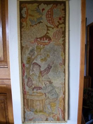 French Chateau Tapestry 19th Century Wall Panel 3