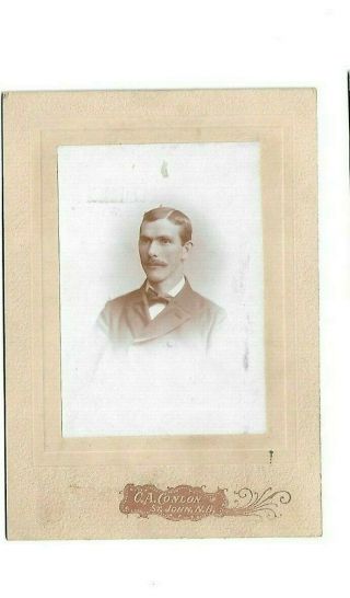 Man,  Moustache,  C.  A.  Conlon,  St John,  Brunswick,  Canada,  Cabinet Photo