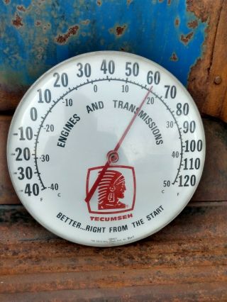 Rare Vintage Tecumseh Small Engine Advertising Thermometer Sign Jumbo Ohio Co.