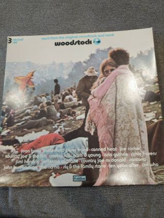 Woodstock Music From The Soundtrack - 3 Lp Vinyl Set Cotillion Sd3 - 500