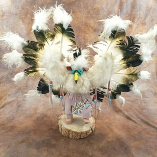 Vintage Kachina Doll Eagle Dancer Native American Handmade Artist Signed