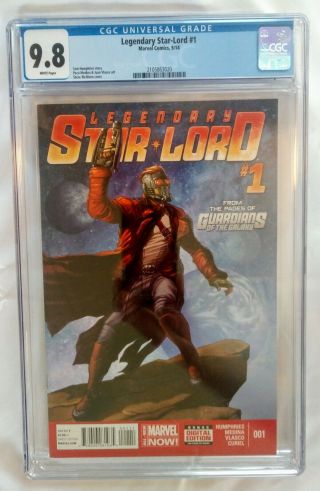 Legendary Star - Lord 1 Cgc 9.  8 White Pages 9/2014 Guardians Of The Galaxy