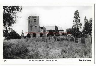 Leicestershire St Bartholomews Church Quorn Real Photo Vintage Postcard 12.  12