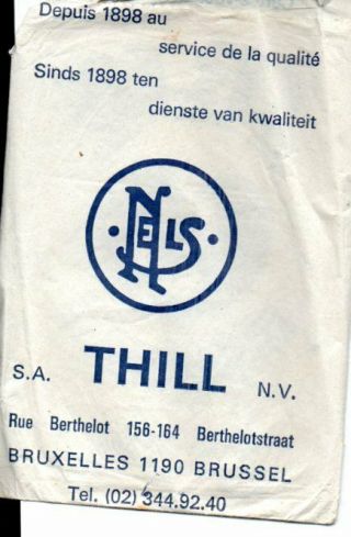 Vintage Nels Thill Sa/nv Paper Bag (famous Postcard Producer,  Brussels -