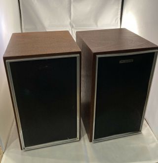 Vintage Pioneer Cs - 51 Stereo Speakers Audio Wood Chrome /black Japan