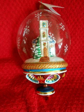 Christopher Radko Pine Valley Prayers Globe Ornament Vintage