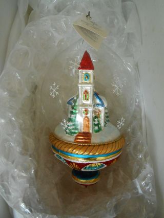 Christopher Radko Pine Valley Prayers Globe Ornament Vintage 2