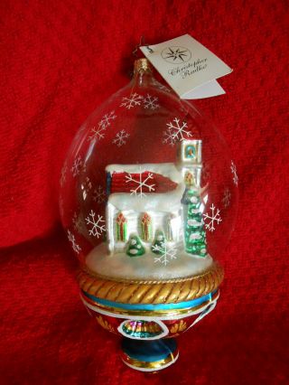 Christopher Radko Pine Valley Prayers Globe Ornament Vintage 3