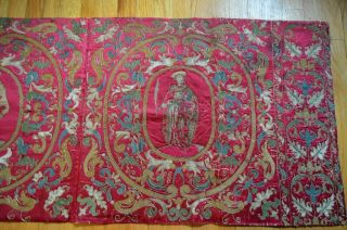 18th Century Italian Silk And Metallic Embroidered Panel Textile 6