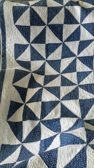 Antique Blue And White Quilt