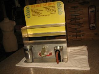 Rare Vintage Heinz Soup Commercial Restaurant Soup Warmer Display Case With Sign