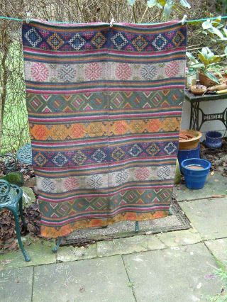 Antique Rare 100 Yrs Old Bhutan Rain Blanket Hand Woven And Embroidered.