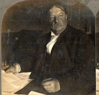 1908 27th President William H.  Taft Stereoview Photo