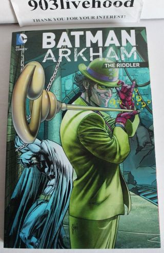 Dc Comics Batman Arkham The Riddler Tpb Trade Graphic Gn Oop Vf,  Remainder Mark